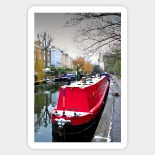 Narrow Boats Regent's Canal Camden London Sticker